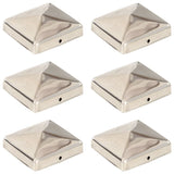 Capes de pile Vidaxl 6 ST Pyramide 71x71 mm en acier inoxydable