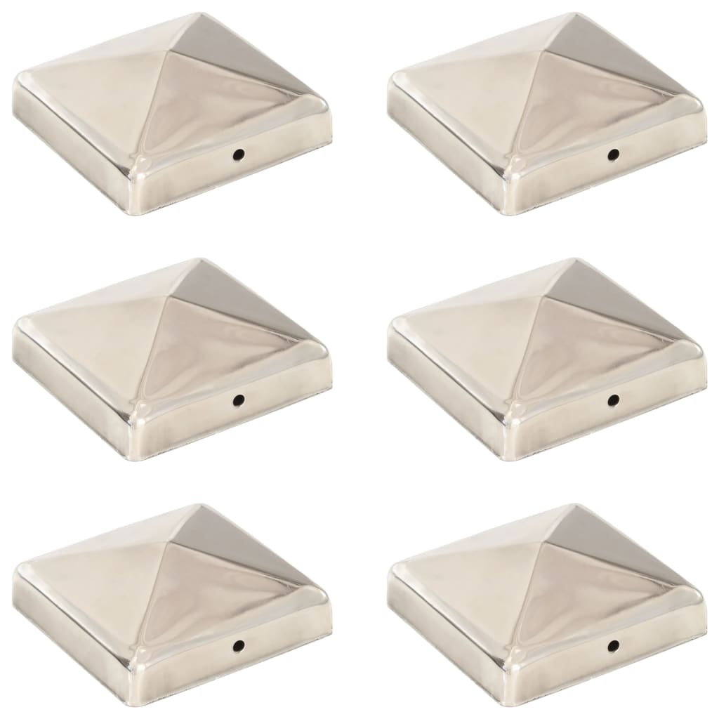 VidaXL Pile Hoods 6 pst Pyramid 91x91 mm Stainless steel