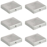 Vidaxl paalkappen 6 st piramide 81x81 mm gegalvaniseerd metaal
