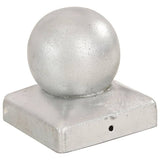 Vidaxl paalkappen 6 st bol 71x71 mm gegalvaniseerd metaal