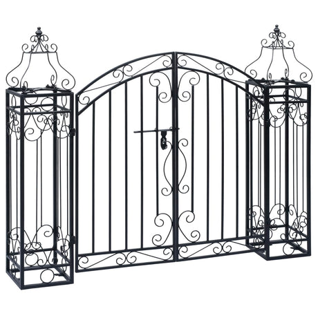 Vidaxl poort decoratief 122x20,5x100 cm smeedijzer