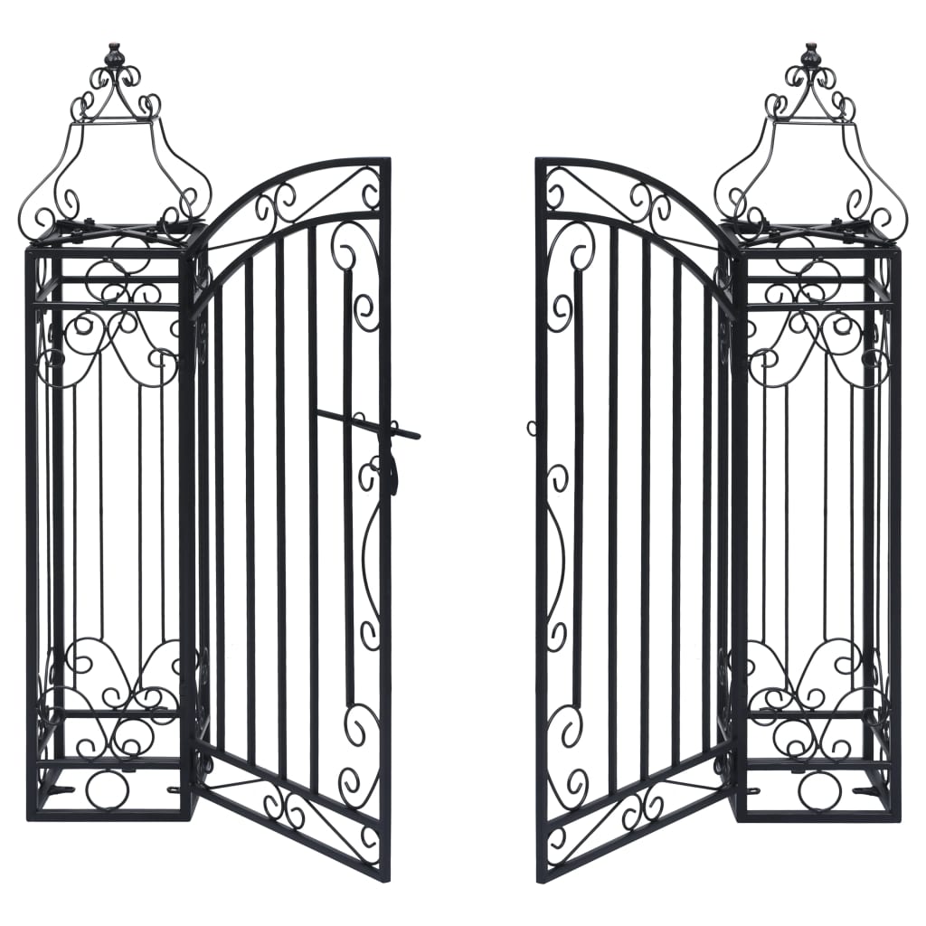 Vidaxl port dekoracyjny 122x20.5x100 cm kutego żelaza