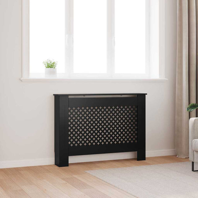 Vidaxl radiatorombouw 112x19x81,5 cm mdf zwart