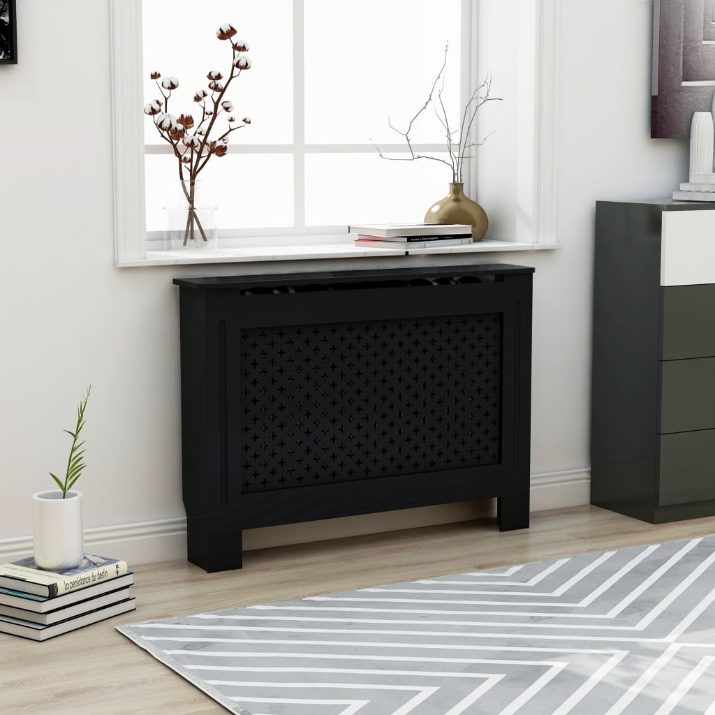 Vidaxl Radiatorom Construction 112x19x81.5 cm MDF nero