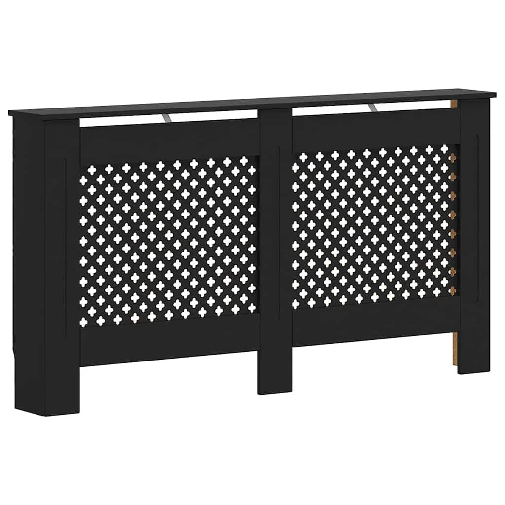 Vidaxl radiatorombouw 152x19x81,5 cm mdf zwart