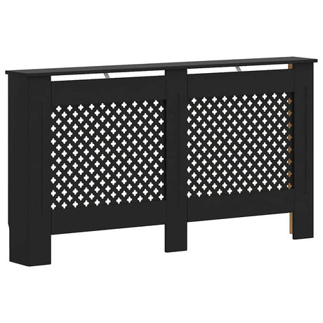 Vidaxl radiatorombouw 152x19x81,5 cm mdf zwart