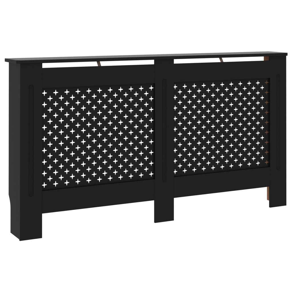 VIDAXL -Radiatorkonstruktion 152x19x81.5 cm MDF Schwarz