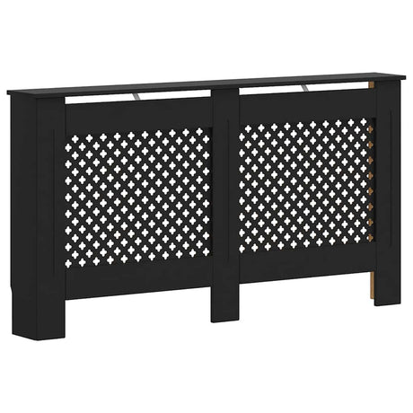 Vidaxl radiatorombouw 152x19x81,5 cm mdf zwart