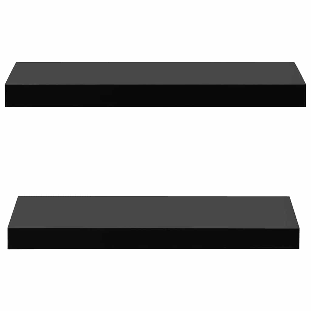 Vidaxl wandplanken zwevend 2 st 40x20x3,8 cm zwart