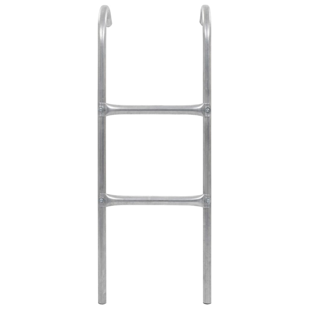 Vidaxl -Trampolinleiter mit 2 Sport 102,6 cm Stahl Silber gefärbt