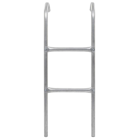 Vidaxl trampolineladder met 2 sporten 102,6 cm staal zilverkleurig