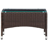 Vidaxl salontafel 60x40x36 cm poly rattan bruin