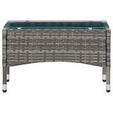 Vidaxl salontafel 60x40x36 cm poly rattan grijs