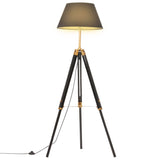 Vidaxl Stehlampe Driepoot 141 cm Festes Teaks schwarz und goldfarben