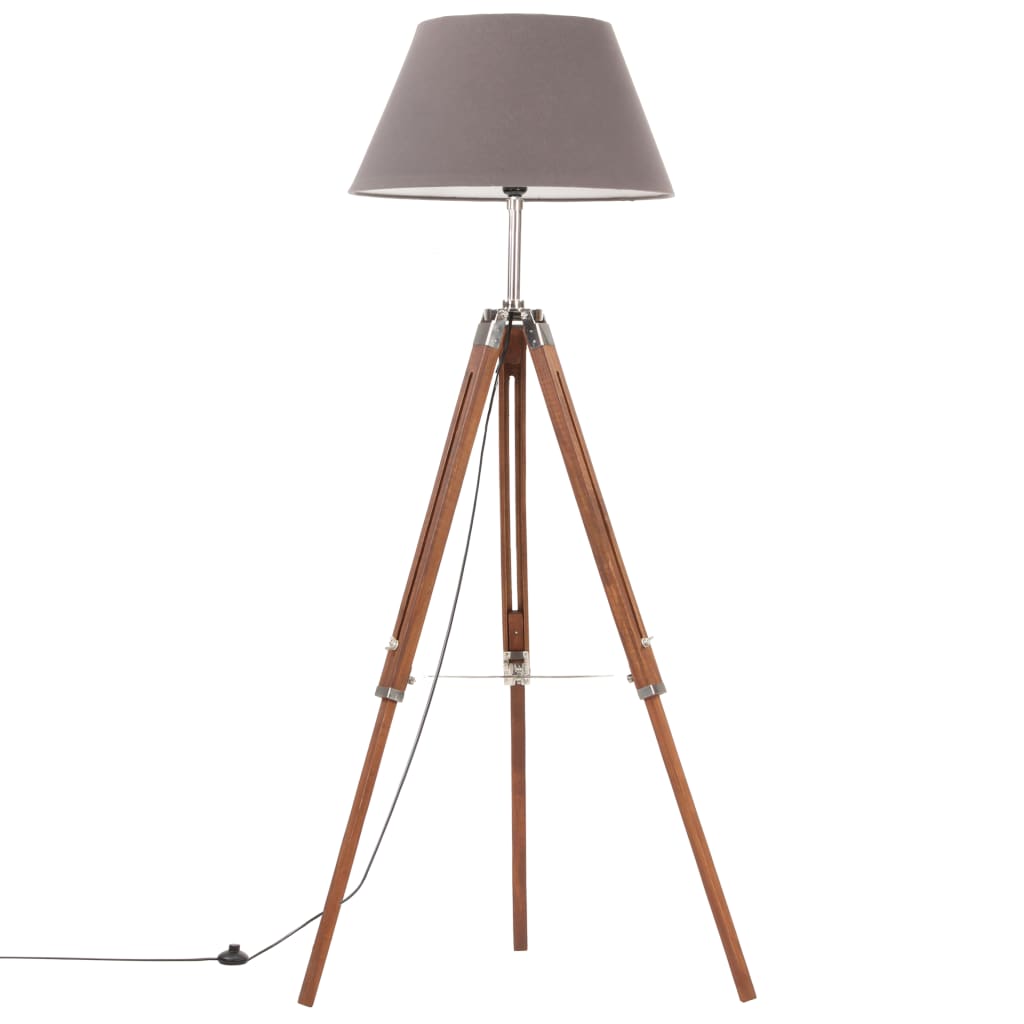 VIDAXL SHOHR LAMPE DRIEPOOT 141 cm Massiv Teakhonig braun und grau