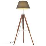 Vidaxl floor lamp Driepoot 141 cm Solid teak honey brown and black