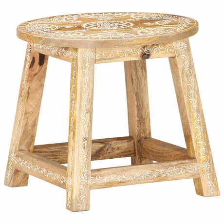 Vidaxl kruk handgeschilderd 38x38x35 cm massief mangohout