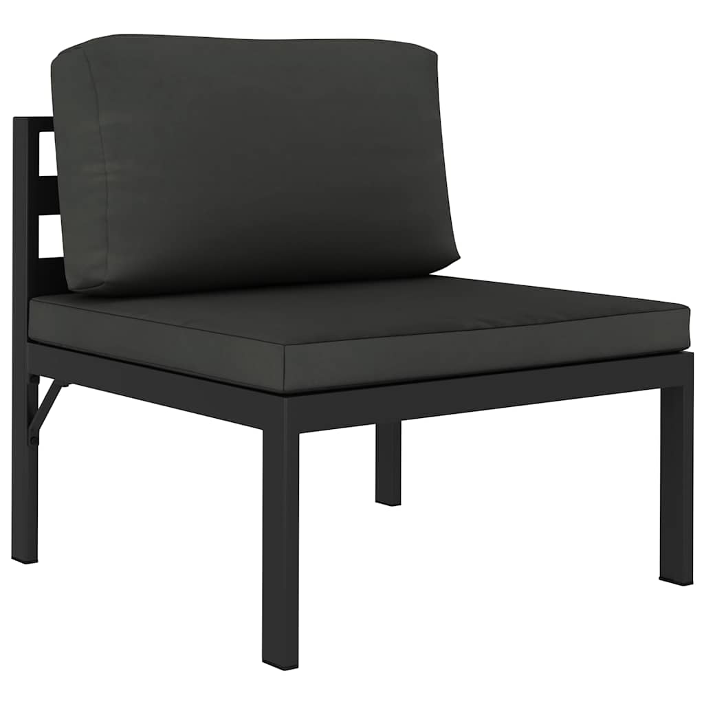 Vidaxl 3-delige loungeset met kussens aluminium antraciet