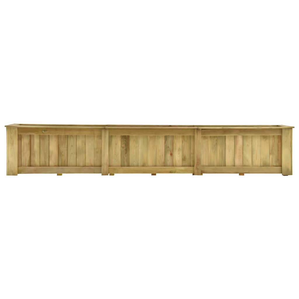 Plantador Vidaxl elevado 291x50x50 cm de madera de pino impregnada