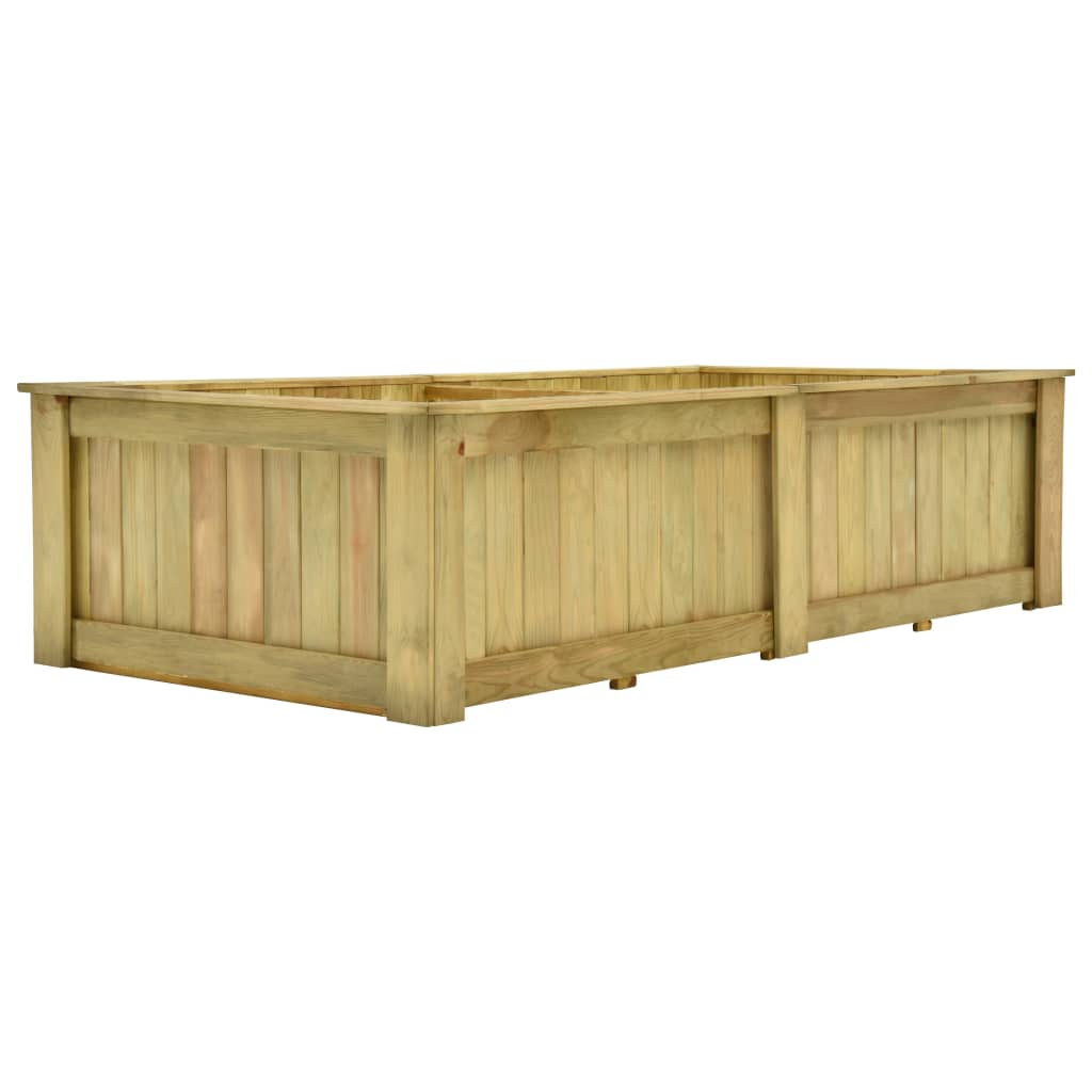 Vidaxl Planter je dvignil 196x100x50 cm impregnirani borov les