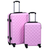 Vidaxl 2 pièces à bagages durs Pink