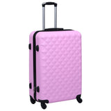 Vidaxl 2-piece hard luggage set pink