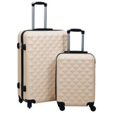 Vidaxl 2-part hard luggage set gold colored