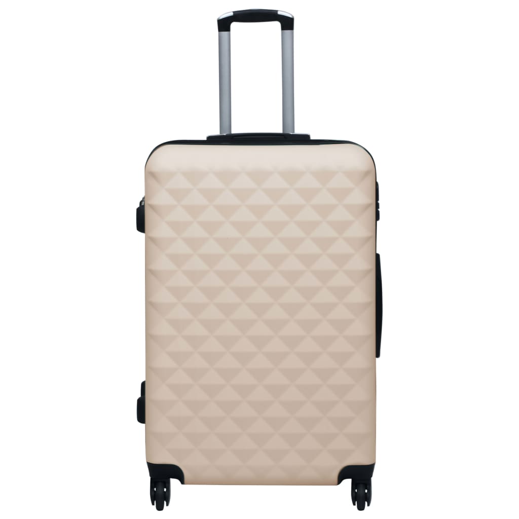 Vidaxl 2-part hard luggage set gold colored