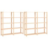 Racks de stockage Vidaxl 5 couches 2 PCS 170x38x170 cm Bois de pin 500 kg