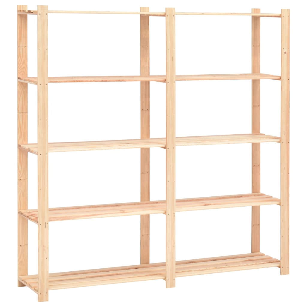 Rack di archiviazione Vidaxl 5 strati 5 pezzi 170x38x170 cm in legno di pino 500 kg