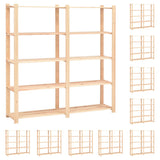 Rack di archiviazione Vidaxl 5 strati 10 pezzi 170x38x170 cm in legno di pino 500 kg