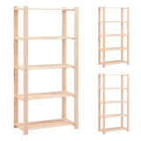 Vidaxl storage racks 5-layer 3 st 80x38x170 cm pine wood 250 kg