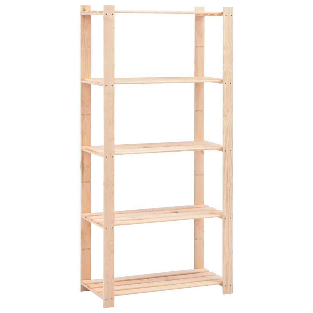 Vidaxl Späichere Racks 5-Layer 5 st 80x38x170 cm Pine Holz 250 kg