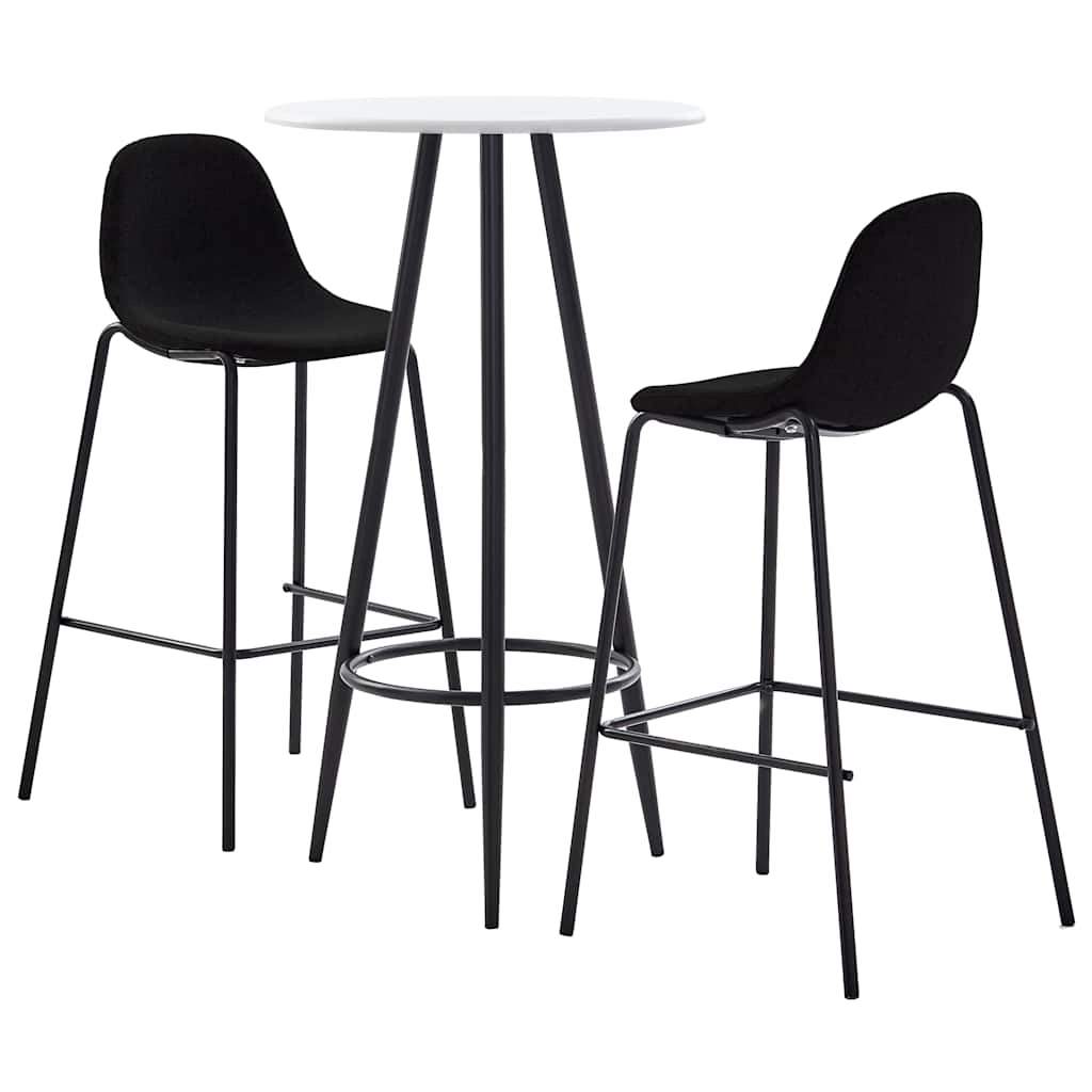 Vidaxl 3-delige barset stof zwart