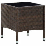 Vidaxl tuintafel 40x40x45 cm poly rattan bruin