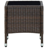Vidaxl tuintafel 40x40x45 cm poly rattan bruin