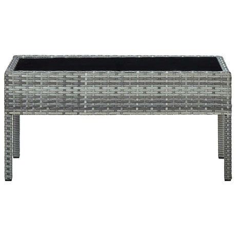 Vidaxl tuintafel 75x40x37 cm poly rattan grijs
