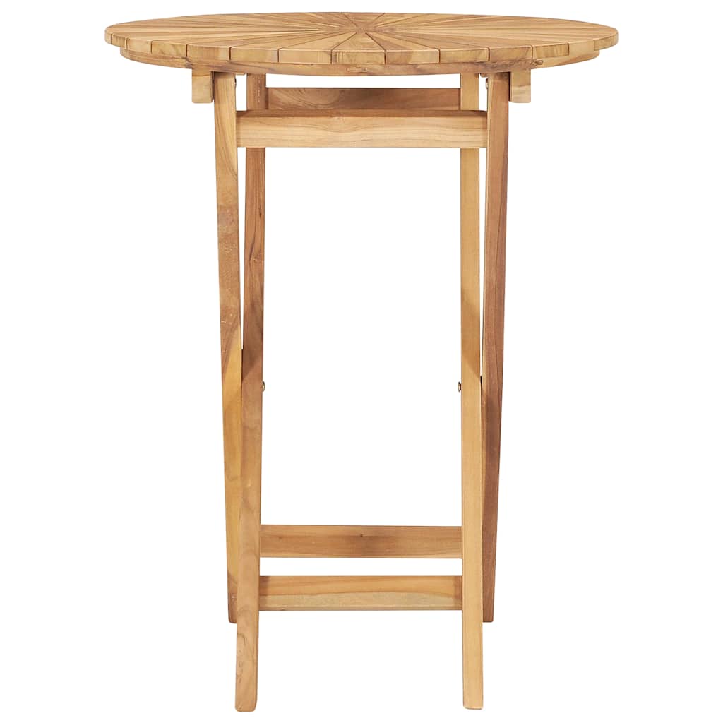 Vidaxl tuintafel inklapbaar ø60 cm massief teakhout
