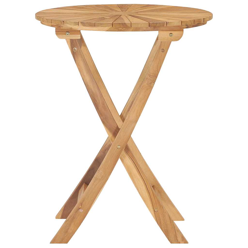 Vidaxl tuintafel inklapbaar ø60 cm massief teakhout