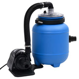 Vidaxl Bomba de filtro de piscina 4 m³ u negro y azul