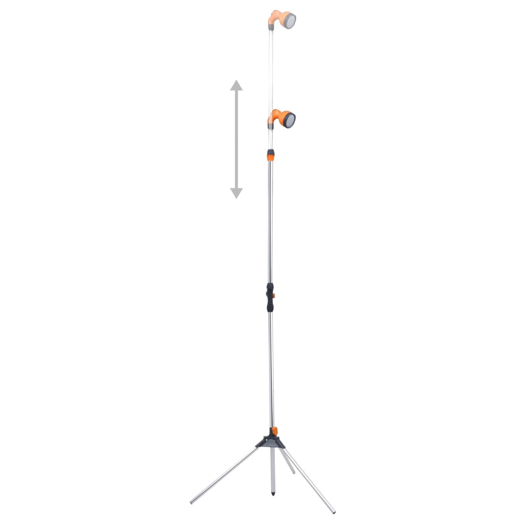 Vidaxl outdoor shower with a tripod 221 cm aluminum