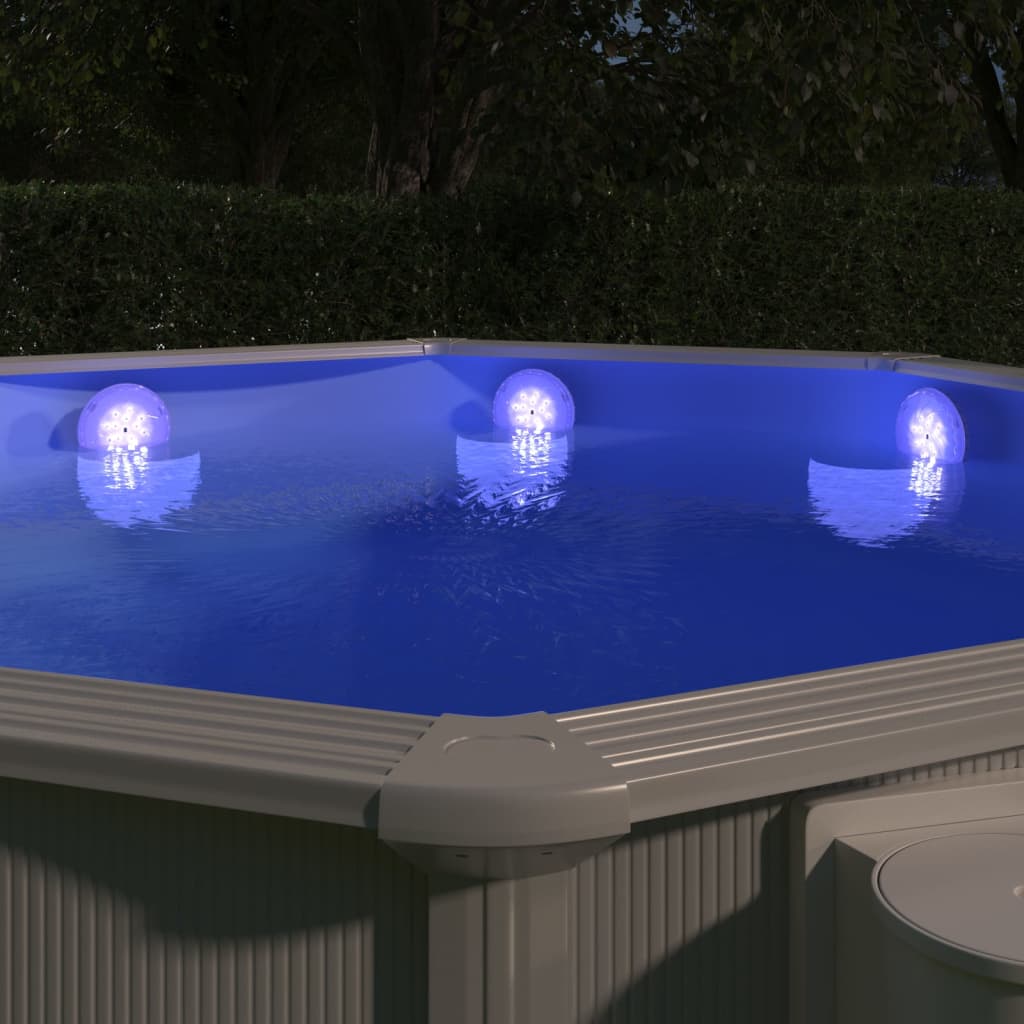 VidaXL Swimming pool lamp Floating LED with remote control Multi -colored