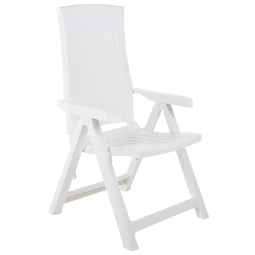 Vidaxl tuinstoelen 2 st verstelbaar kunststof wit
