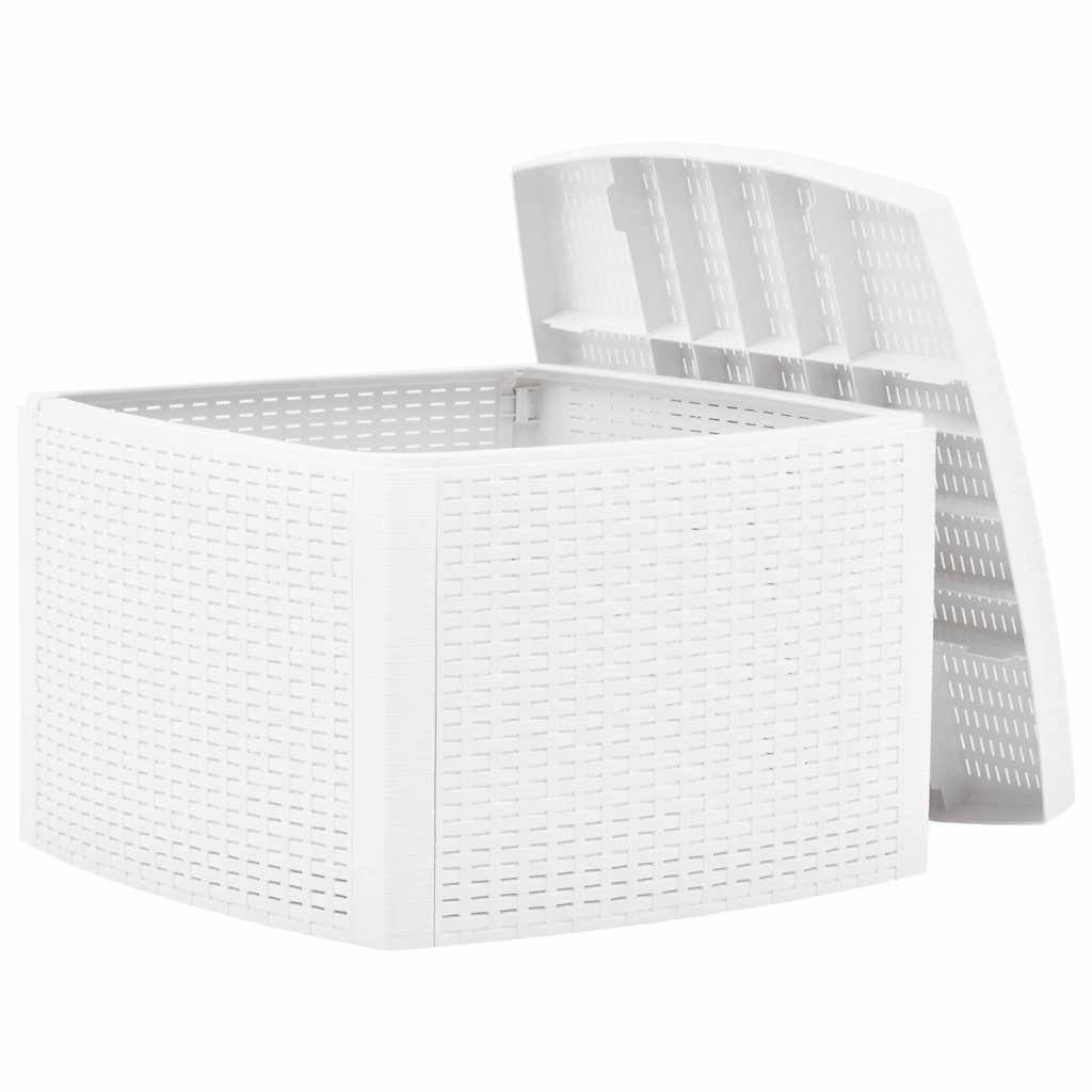 Vidaxl bijzettafel 54x54x36,5 cm kunststof wit