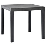 Vidaxl tuintafel met 2 banken kunststof antraciet
