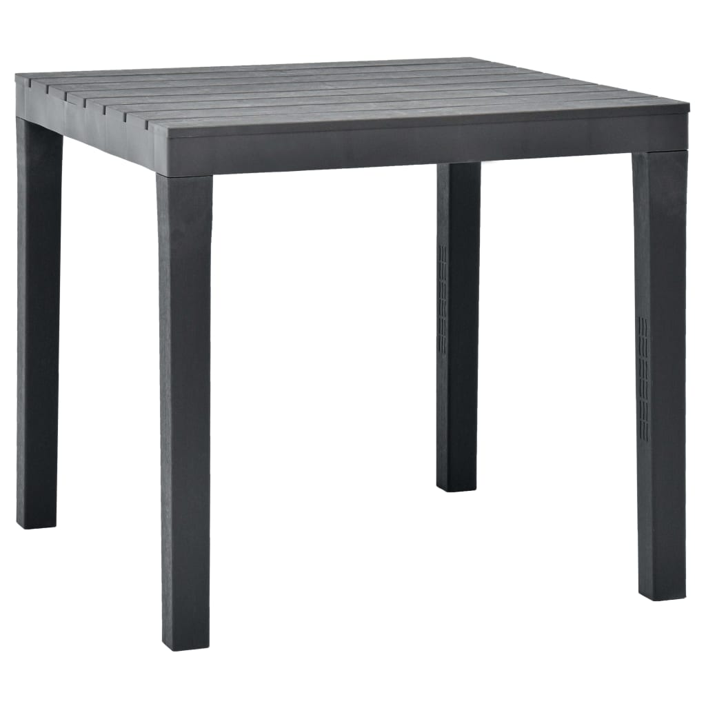 Vidaxl tuintafel 78x78x72 cm kunststof antraciet