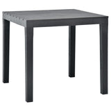 Vidaxl tuintafel 78x78x72 cm kunststof antraciet
