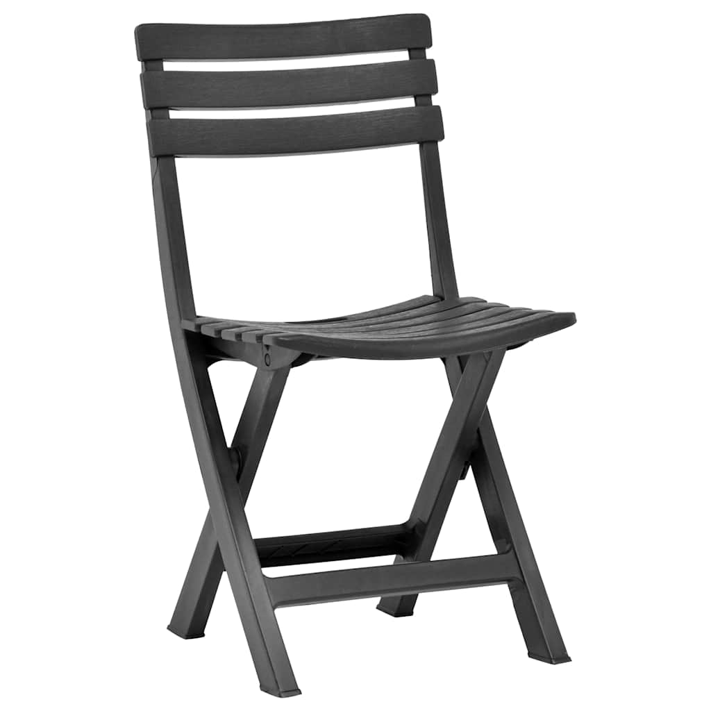 Vidaxl tuinstoelen inklapbaar 2 st kunststof antraciet