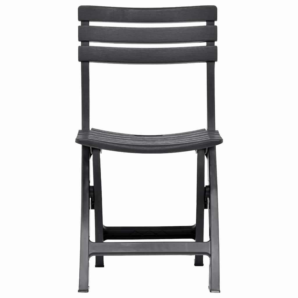 Vidaxl tuinstoelen inklapbaar 2 st kunststof antraciet