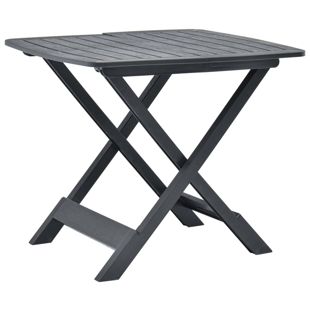 Vidaxl tuintafel inklapbaar 79x72x70 cm kunststof antraciet